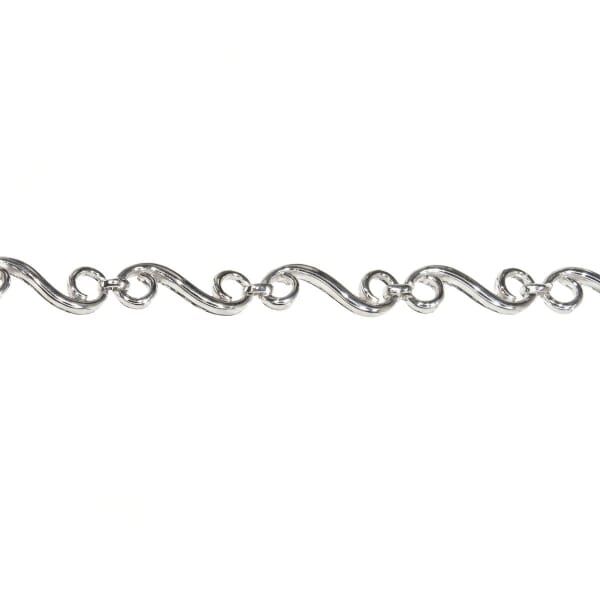 Sølv armbånd med mønster, 19 cm/6mm - 20326coc